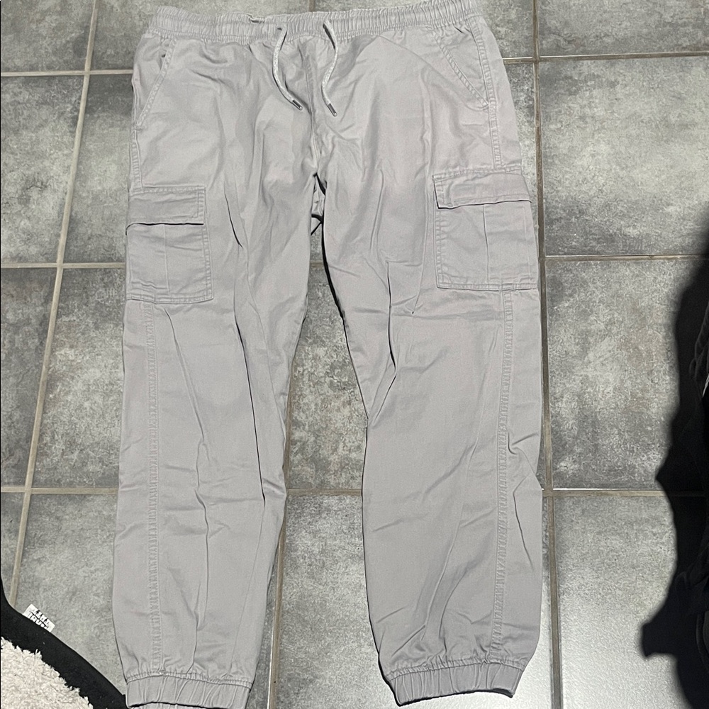 Men's Casual Gray Cargo Pants